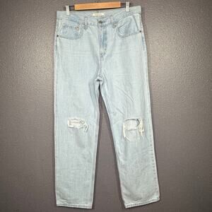 Levi's Women's Low Pro Straight Light Wash Slouch Blue Denim Jeans Pants! 30